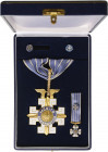 BRAZIL
ORDER OF AERONAUTICAL MERIT
Commander’s Cross, 3rd Class, instituted in 1943. Neck Badge, 65x62 mm, gilt Silver, both sides enameled, both ce...