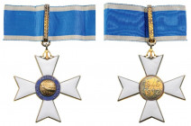 BRAZIL
ORDER OF RIO BRANCO
Commander's Cross, instituted in 1963. Neck Badge mounted as a Breast Badge, 62 mm, gilt Silver, enameled, some surface e...
