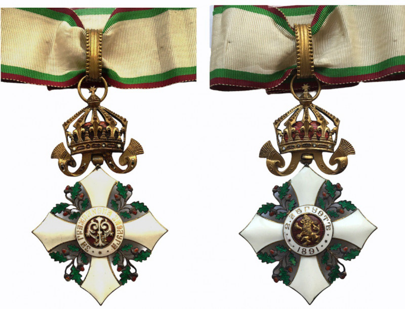 BULGARIA
ORDER OF CIVIL MERIT, 1891
3rd Class Cross (Commander), 2nd Type (wit...