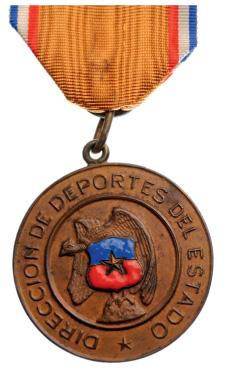 CHILE
Bronze Medal of the State Direction of Sports
Breast Badge, bronze, 37 m...