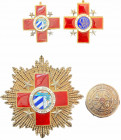 CUBA
Red Cross Order
Grand Cross Set. Sash Badge, 40 mm, gilt Silver, enameled (some enamel chipping), wreath suspension and ring missing. Breast St...