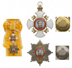 ETHIOPIA
Order of Emperor Haile Selassie
Grand Cross Set, instituted in 1992. Sash Badge, 81x65 mm, gilt Silver, maker"s mark "Spink & Son Ltd. - Lo...