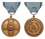 FINLAND
Medal of Physical Education and Sport, instituted in 1945
Breast Badge, Bronze, 32 mm, with original suspension ring and ribbon. I
Estimate...