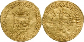 FRANCE
Francois I (1515-1547) Ecu d'or au soleil, Lyon.
Gold, 3.34 g, Dy. 775. VF+
Estimate: EUR 500 - 1000