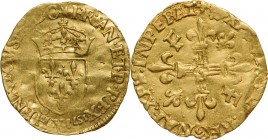 FRANCE
Henry III (1574-1589) Ecu d`or 1578 Y, Bourges.
Gold, 3.27 g. Dupl. 1121A VF
Estimate: EUR 450 - 900