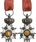 FRANCE
ORDER OF THE LEGION OF HONOR
Knight's Cross, 2nd Empire (1852-1870), instituted in 1802. Breast Badge Reduced Size, 35x21 mm, Silver, enamele...