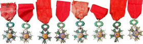 FRANCE
 Lot of 4 ORDER OF THE LEGION OF HONOR
Knight`s Crosses, 3rd Republic (1870-1940). Breast Badges, Silver, different sizes, French hallmarks "...