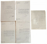 FRANCE
Order of the Legion of Honor and Documents
Lot of 5 documents related to Maurice Bellonte, including the awarding document for the Order of t...