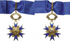 FRANCE
NATIONAL ORDER OF MERIT
Commander`s Cross, 3rd Class, 5th Republic, 2nd Type, instituted in 1963. Neck Badge, 90x58 mm, multipart constructio...