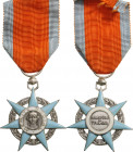 FRANCE
SOCIAL MERIT ORDER
Knight's Cross, 3rd Class, instituted in 1936. Breast Badge, 39 mm, Silver, enameled (damages to points), both central med...