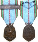 FRANCE
1939-45, War Commemorative Medal
Breast Badge, 40x28 mm, Bronze, ribbon bar "Liberation", original suspension ring and ribbon. Rare! I
Estim...