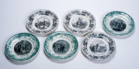 FRANCE
Set of 6 plates
Set consisting of six earthenware dessert plates, France Creil & Montereau nineteenth, series of "The Story of Joan of Arc" a...