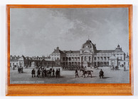 FRANCE
Engraving
Engraving in photocomposition on metal plate, scene with the military school in Paris during the second Empire. France, modern comp...