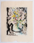 FRANCE
Watercolor on paper
Assigned to Dufy (Jean) - Watercolor on paper, floral composition signed "D ..." lower right, dated ‚"9 (september) 57". ...