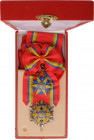 GABON
ORDER OF THE EQUATORIAL STAR
Grand Cross Set, instituted in 1959. Sash Badge, 73x62 mm, gilt Silver, both sides enameled, original suspension ...