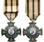GERMANY - HOHENZOLLERN
HOUSE ORDER OF HOHENZOLLERN
Knight’s Cross 3rd Class (1852), instituted in 1841. Breast Badge, 37 mm, Silver, both central me...