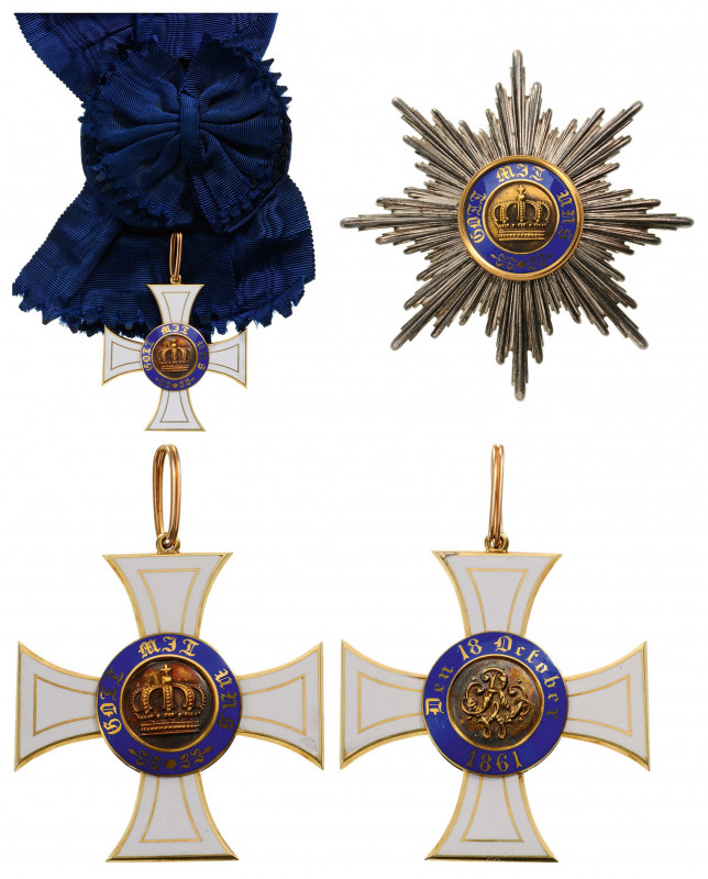 GERMANY - PREUSSEN
Order of the Crown 
A Grand Cross Set, 1st Class, 2nd Model...