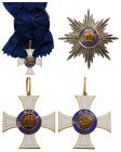 GERMANY - PREUSSEN
Order of the Crown 
A Grand Cross Set, 1st Class, 2nd Model (Large Crown), instituted in 1861: sash Badge, 60 mm, in GOLD, maker’...