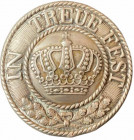 GERMANY - PREUSSEN
Belt Buckle Medallion
48 mm. silvered Metal, with Prussian Crown in the center. I- 
Estimate: EUR 75 - 150