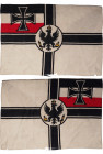 GERMANY - WWI
Patriotic German Imperial Flag 
In cotton, 69x48 cm. Excellent condition. Rare! 
Estimate: EUR 750 - 1500