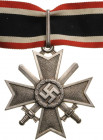 GERMANY- 3RD REICH
Ritterkreuz des Kriegsverdienstkreuz 1939 mit Schwertern
Neck Badge, 61x56 mm, Silver, 60.6 g, polished edges, made by "Fa. Desch...