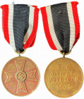 GERMANY- 3RD REICH
War Merit Medal
Breast Badge, 32 mm, Bronze, original suspension ring and ribbon. I 
Estimate: EUR 150 - 300
