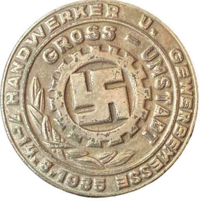 GERMANY- 3RD REICH
Handweker und Gewerbmesse Gross-Umstadt Badge 1936
Breast B...