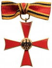 GERMANY - FEDERAL REPUBLIC
ORDER OF MERIT OF THE FEDERAL REPUBLIC
Cross of Merit for Ladies, instituted in 1951. Breast Badge, 54 mm, gilt Bronze, o...