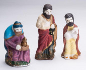 GERMANY
Set of 3 polychrome ceramic pieces
Christmas crib characters : three shepherds. Different sizes, about 9 cm. Period early twentieth, probabl...