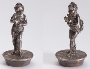 GERMANY
Silver bottle stopper about Cupid
Late 19th Century, weight 30 g, height 62 mm. Good condition. 
Estimate: EUR 150 - 300