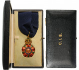 GREAT BRITAIN
The Most Eminent Order of the Indian Empire 
A Companion’s badge in GOLD with red and green enameled “rose”; centre medallion in GOLD ...