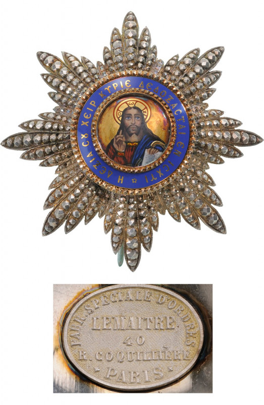 GREECE
ORDER OF THE REDEEMER
Grand Officer's Star, 2nd Class, 2nd Model. Breas...