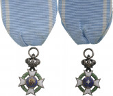 GREECE
ORDER OF THE REDEEMER
Knight`s Cross Miniature, 5th Class, 2nd Type, instituted in 1833. Breast Badge, 18x11 mm, Silver, both sides enameled,...