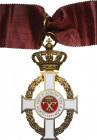 GREECE
ORDER OF GEORGE I
Commander`s Cross, 3rd Class, Civil Division, instituted in 1915. Neck Badge, 84x47 mm, gilt Silver, obverse enameled, orig...