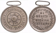 GUATEMALA
Inferior Medal of Merit of the « Collegium D. Joseph Infant », 1898
Breast Badge, 29 mm, Silver, original suspension loop. Extremely rare!...