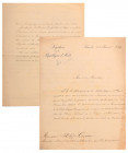 HAITI
ORDER OF THE LEGION OF HONOR
Announcing letter for a diplomatic present to a French Ambassador. 27x20.5 cm, dated 1899, folded. I 
Estimate: ...