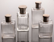 INTERNATIONAL
Set consisting of 4 flasks of toilet
1 / A pair of the firm Keller Paris, guarantee Minerve, height 10 cm. Good condition. 2 / A bottl...