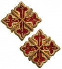 ITALY
The Sacred Military Constantinian Order of Saint George 
Cloth Breast Star. Breast Star of the order in velvet, GOLD and silver bullion, rever...