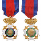 ITALY - KINGDOM Of NAPLES AND Of THE TWO SICILIES
Order of Francis I
Officer's Cross, instituted in 1829. Breast Badge, 60x40 mm, GOLD, both sides e...