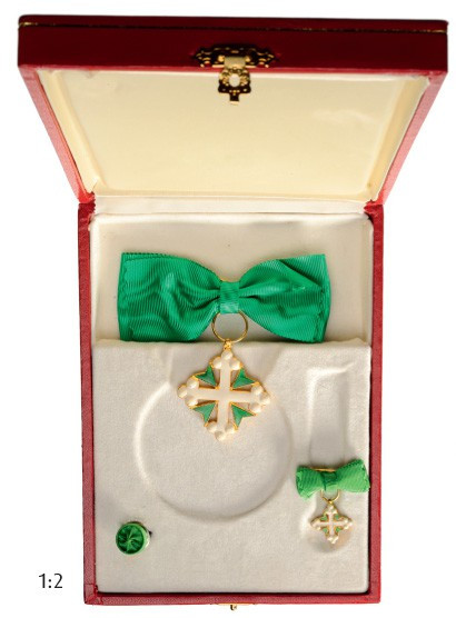 ITALY
ORDER OF SAINT MAURICE AND LAZARUS
Officer`s Cross for Ladies. Breast Ba...