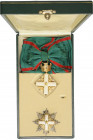 ITALY
ORDER OF MERIT OF THE ITALIAN REPUBLIC
Grand Cross Set, 1st Class, 1st Type, instituted in 1951. Sash Badge, 100x71 mm, gilt Bronze, both side...