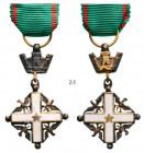 ITALY
ORDER OF MERIT OF THE ITALIAN REPUBLIC
Knight`s Cross Miniature, 5th Class. Breast Badge, 30x20 mm, gilt, original ribbon. I 
Estimate: EUR 3...