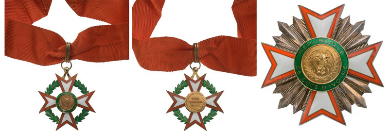 IVORY COAST
NATIONAL ORDER
Grand Officer’s Set, 2nd Class, instituted in 1961....