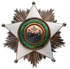LIBERIA
ORDER OF THE AFRICAN REDEMPTION
Grand Cross Star, 1st Class, instituted in 1879. Breast Star, 85 mm, Silver partially enameled (minor hairli...