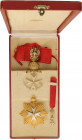 MALTA
THE SOVEREIGN MILITARY ORDER OF MALTA
Grand Officer's Set for Orthodox Recipients, 2nd Class, instituted after 1099. Neck Badge, 113x42 mm, gi...