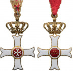 MALTA
ORDER PRO MERITO MELITENSI
Grand Cross Sash Badge, 1st Class, instituted in 1920. Sash Badge, gilt Silver, 100x60 mm, enameled, both central m...