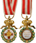MONTENEGRO
Order of the Red Cross
A Miniature of the 3rd Model decoration, 22x10 mm, in GOLD and enamels, with finely chiselled and engraved details...