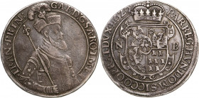 ROMANIA - TRANSYLVANIA
Gabriel Bethlen (1613-1629) 
Taler 1629 NB, Neustadt (Baia Mare), Silver, 26.9 g. Resch 510, KM-204, Dav 4724. R! VF+ with su...