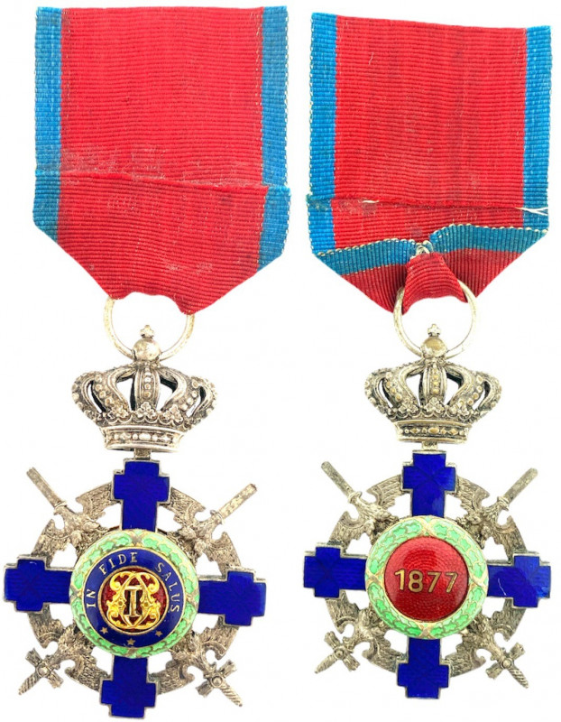 ROMANIA
ORDER OF THE STAR OF ROMANIA, 1864
Knight's Cross, 2nd Model Military....