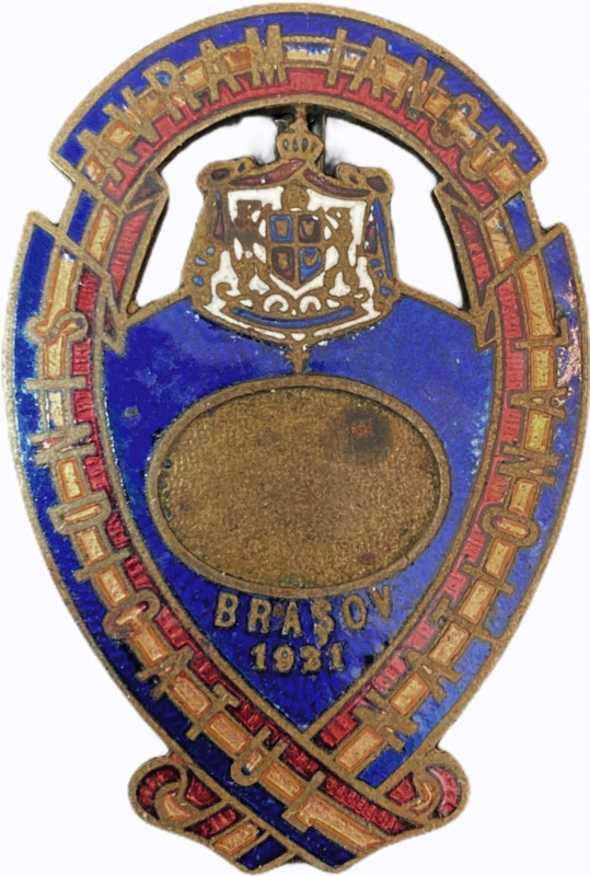 ROMANIA
Avram Iancu Syndicate Badge, 1921
Breast Badge, 46x32 mm, gilt Bronze,...